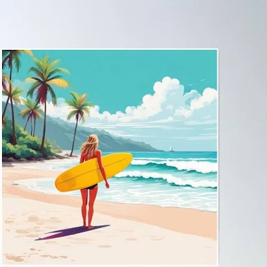 17 Surfing Poster